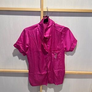 Vibrant Pink Short Sleeve Shirt
